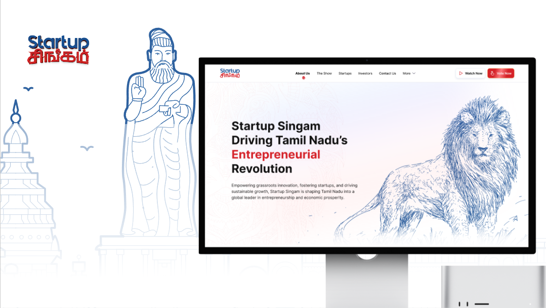 Website home page design case study screenshot